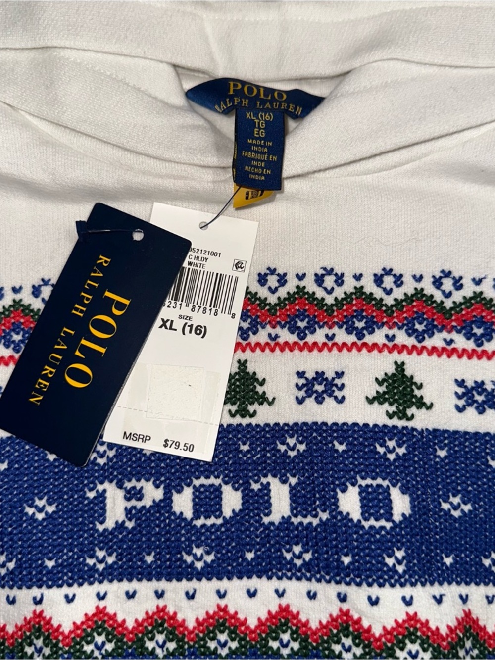Polo by Ralph Lauren White Christmas Hoodie
